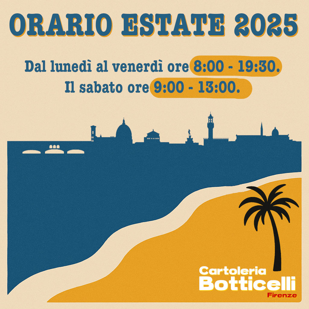 Orario Estate 2025. Dal Lunedì al Venerdì orario continuato dalle 08:00 alle 19:30. Il Sabato dalle 09:00 alle 13:00.